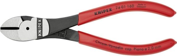 Knipex 74 01 160 Werkstatt Kraft-Seitenschneider mit Facette 160mm