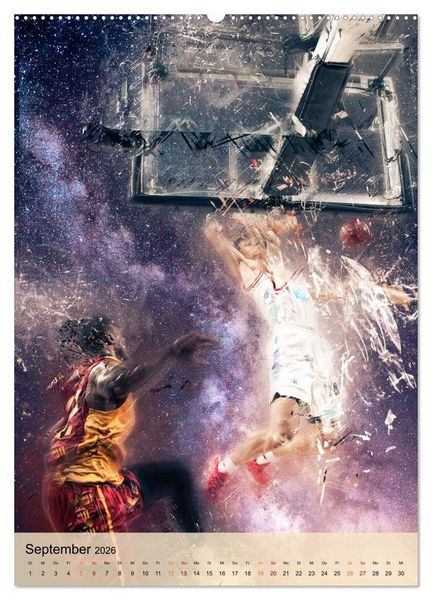 Produktbild: Basketball spektakul&auml;r (Wandkalender 2026 DIN A2 hoch), CALVENDO Monatskalender