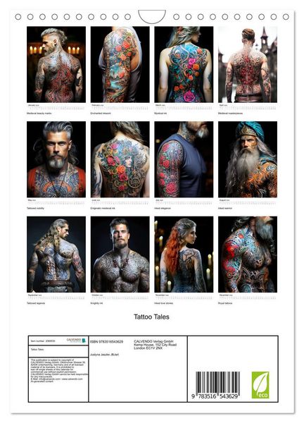 Produktbild: Tattoo Tales (Wall Calendar 2026 DIN A4 portrait), CALVENDO 12 Month Wall Calendar