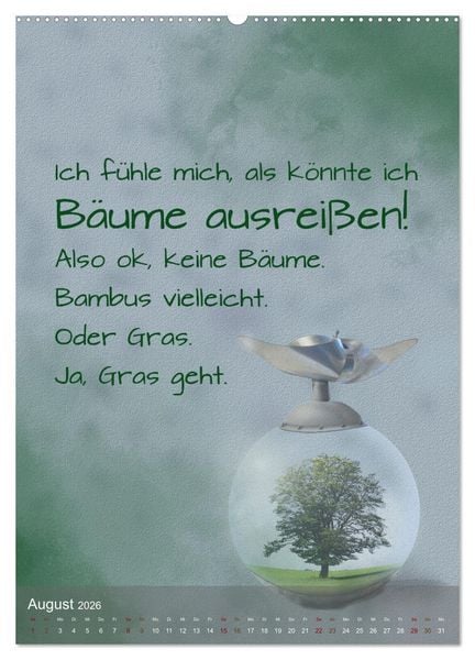 Produktbild: Heute ist ein guter Tag (Wandkalender 2026 DIN A2 hoch), CALVENDO Monatskalender