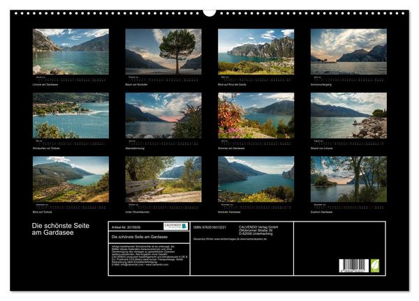 Produktbild: Die sch&ouml;nste Seite am Gardasee (Wandkalender 2026 DIN A2 quer), CALVENDO Monatskalender