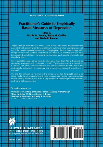 Produktbild: Practitioner's Guide to Empirically Based Measures of Anxiety