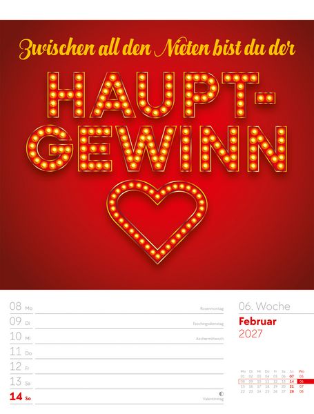 Produktbild: Klartext Spr&uuml;chekalender Wochenplaner 2027