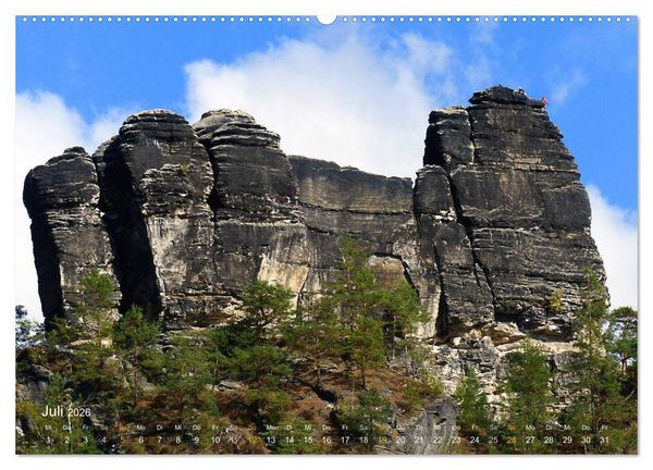 Produktbild: ElbsandSTEIN, kunstwerk der natur (hochwertiger Premium Wandkalender 2026 DIN A2 quer), Kunstdruck in Hochglanz