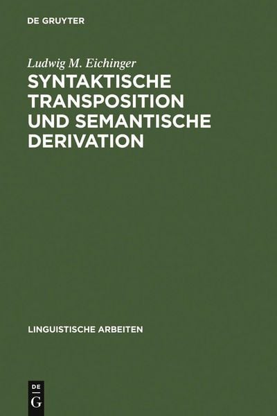 Produktbild: Syntaktische Transposition und semantische Derivation