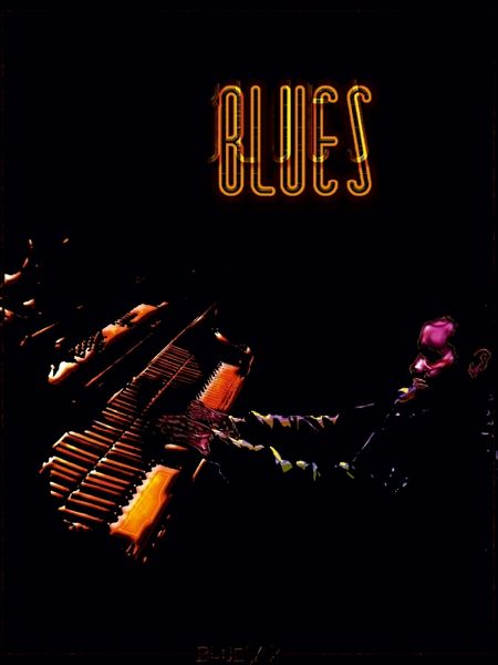 Produktbild: CALVENDO Puzzle Blues Pianist 1000 Teile Puzzle hoch | 1000 Teile Lege-Gr&ouml;&szlig;e 64 &times; 48 cm Foto-Puzzle f&uuml;r gl&uuml;ckliche Stunden