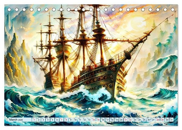 Produktbild: Sail of eternity (Desk Calendar 2026 DIN A5 landscape), CALVENDO 12 Month DeskCalendar