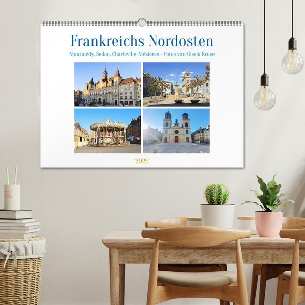 Produktbild: Frankreichs Nordosten - Montm&eacute;dy, Sedan, Charleville-M&eacute;zi&egrave;res (Wandkalender 2026 DIN A2 quer), CALVENDO Monatskalender