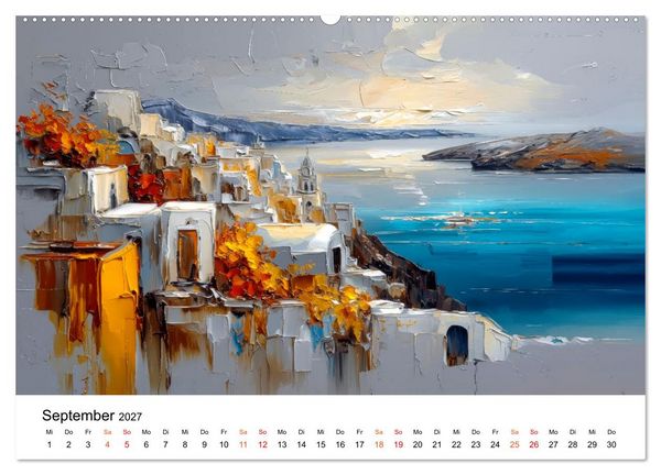 Produktbild: Mediterrane Eleganz (Wandkalender 2027 DIN A2 quer), CALVENDO Monatskalender