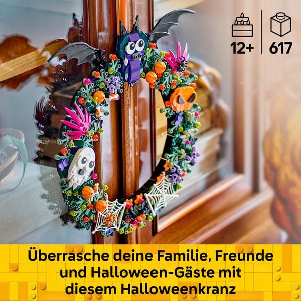 Produktbild: LEGO Halloweenkranz Modellbau - Deko zur Feier des Tages der Toten 40825