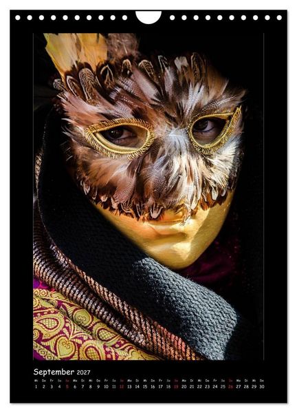 Produktbild: Venezianische Masken HALLia VENEZia Schw&auml;bisch Hall (Wandkalender 2027 DIN A4 hoch), CALVENDO Monatskalender