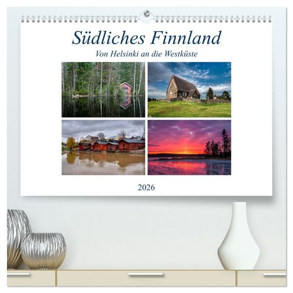 Südliches Finnland (hochwertiger Premium Wandkalender 2026 DIN A2 quer), Kunstdruck in Hochglanz