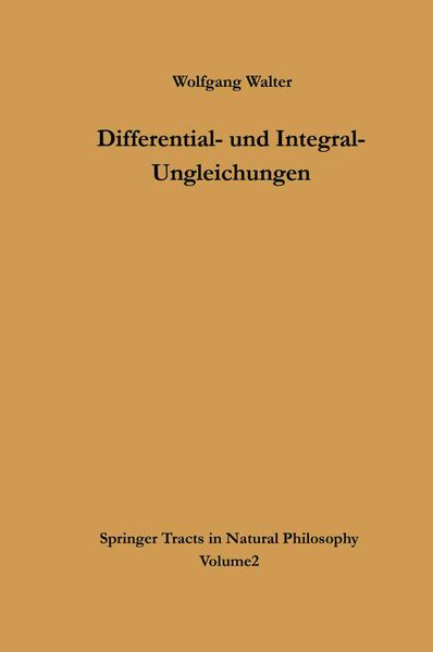 Produktbild: Differential- und Integral-Ungleichungen