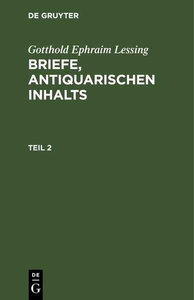 Produktbild: Briefe, antiquarischen Inhalts. Teil 2