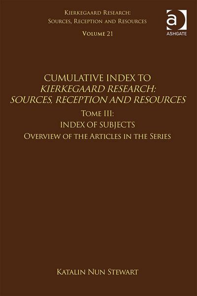 Produktbild: Volume 21, Tome III: Cumulative Index