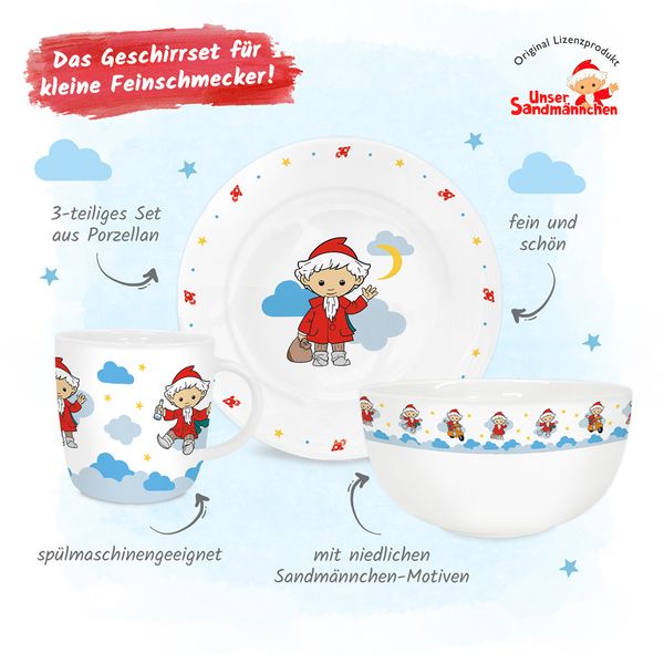 Trötsch Unser Sandmännchen Geschirrset aus Porzellan