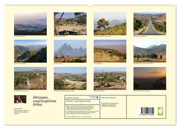 Produktbild: &Auml;thiopien, urspr&uuml;ngliches Afrika (hochwertiger Premium Wandkalender 2026 DIN A2 quer), Kunstdruck in Hochglanz