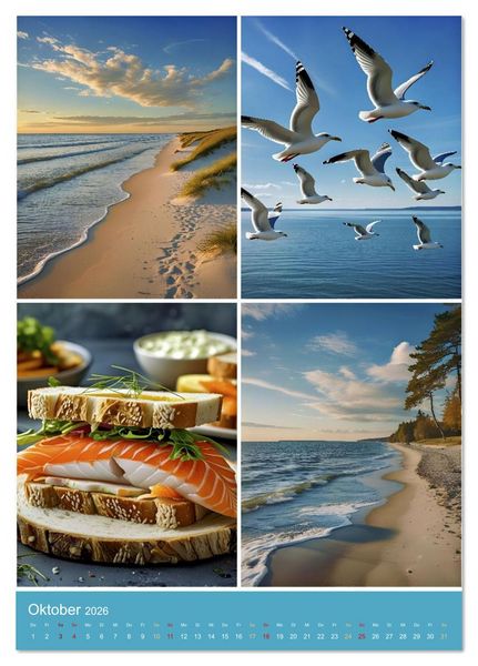 Produktbild: Endlich Ostsee Urlaub (Tischkalender 2026 DIN A5 hoch), CALVENDO Monatskalender