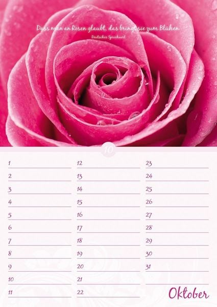 Produktbild: Geburtstagskalender Bl&uuml;tenpracht - immerw&auml;hrend - (21 x 30)