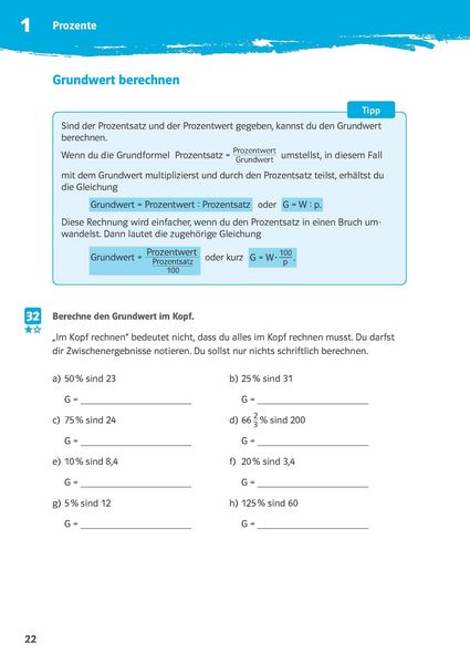 Produktbild: Klett 10-Minuten-Training Mathematik Prozente und Zinsen 6.-8. Klasse