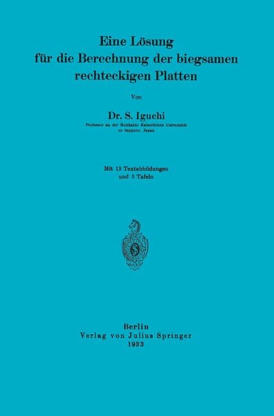 Produktbild: Eine L&ouml;sung f&uuml;r die Berechnung der biegsamen rechteckigen Platten