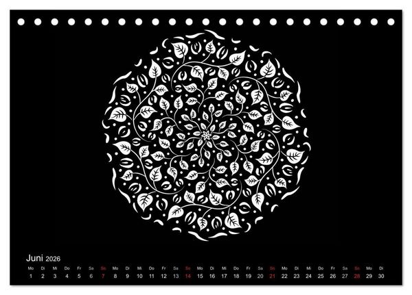Produktbild: Entspannung und Ruhe durch Mandalas (Tischkalender 2026 DIN A5 quer), CALVENDO Monatskalender