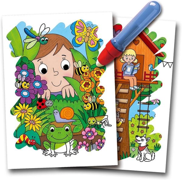 Produktbild: Jumbo 1150400341 - Galt,Water Magic Garden inkl. Wasserstift, Garten-Malbuch