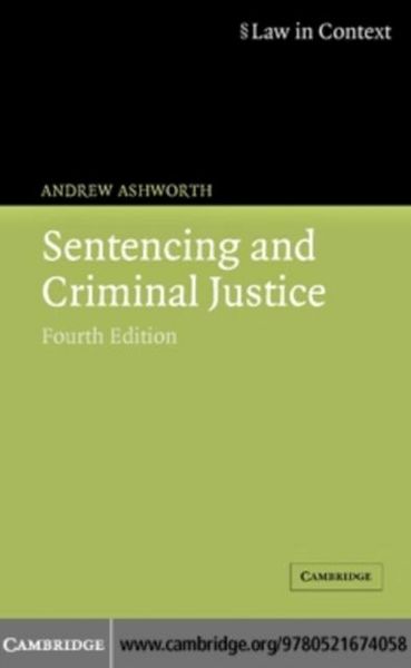 Produktbild: Sentencing and Criminal Justice