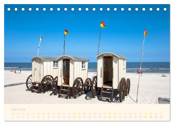 Produktbild: Traumstr&auml;nde der Nordsee (Tischkalender 2026 DIN A5 quer), CALVENDO Monatskalender