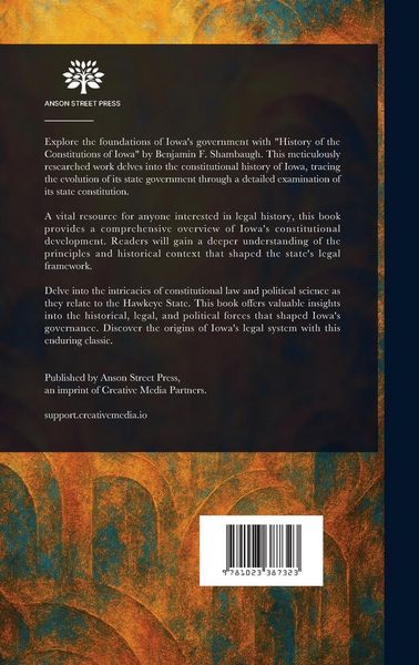 Produktbild: History of the Constitutions of Iowa