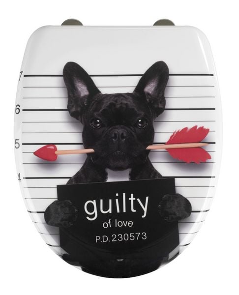 Produktbild: Premium WC-Sitz Mod. Guilty Dog, aus antibakteriellem Duroplast