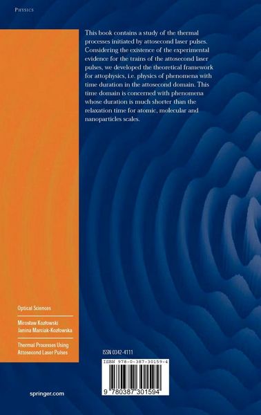 Produktbild: Thermal Processes Using Attosecond Laser Pulses