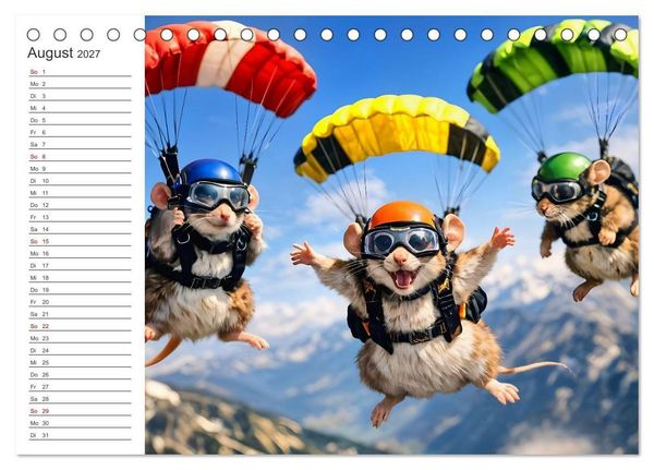Produktbild: Abenteuerm&auml;use - Drei kleine Entdecker auf gro&szlig;er Reise (Tischkalender 2027 DIN A5 quer), CALVENDO Monatskalender