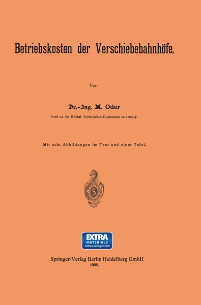 Betriebskosten der Verschiebebahnhöfe, Taschenbuch von M. Oder, Springer Berlin, 9783642902086