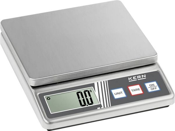 Produktbild: Kern Tischwaage FOB 5K1S W&auml;gebereich (max.) 5kg Ablesbarkeit 1g batteriebetrieben Silber
