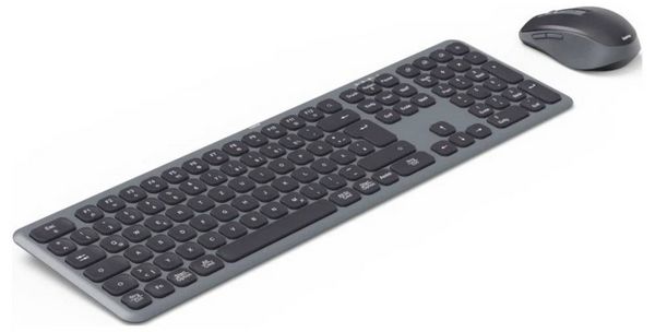 Produktbild: Hama Multi-Device-Tastatur-Maus-Set "WKM-550", kabellos, Funk/BT, SW, QWERTZ DE Kabellos Tastatur, Maus-Set Deutsch, QWERTZ Schwarz