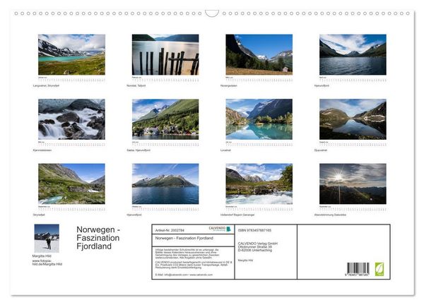 Produktbild: Norwegen - Faszination Fjordland (Wandkalender 2026 DIN A2 quer), CALVENDO Monatskalender