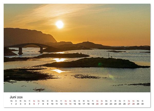 Produktbild: Inseln im Nordmeer - Lofoten-And&oslash;ya-Senja (Tischkalender 2026 DIN A5 quer), CALVENDO Monatskalender