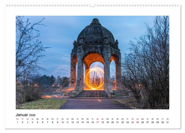 Produktbild: Blue Times - Magdeburg (Wandkalender 2026 DIN A2 quer), CALVENDO Monatskalender