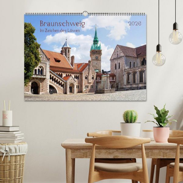 Produktbild: Braunschweig Im Zeichen des L&ouml;wen (Wandkalender 2026 DIN A2 quer), CALVENDO Monatskalender