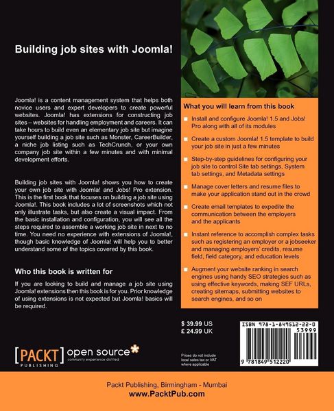 Produktbild: Building Job Sites with Joomla!