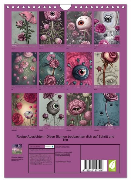Produktbild: Rosige Aussichten - Diese Blumen beobachten dich auf Schritt und Tritt (Wandkalender 2026 DIN A4 hoch), CALVENDO Monatskalender