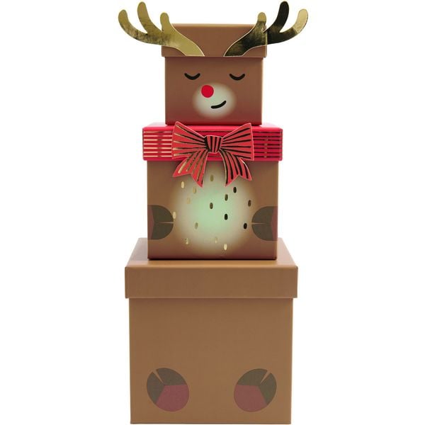 Produktbild: Geschenkboxen-Set Rentier, RECYCLED