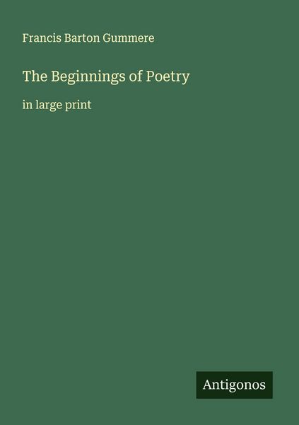 Produktbild: The Beginnings of Poetry