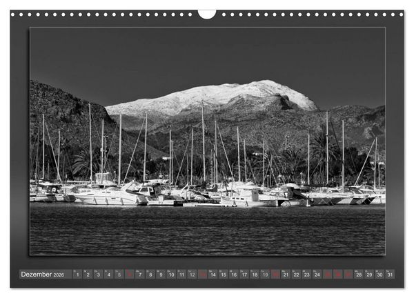 Produktbild: Mallorca Schwarz Wei&szlig; (Wandkalender 2026 DIN A3 quer), CALVENDO Monatskalender