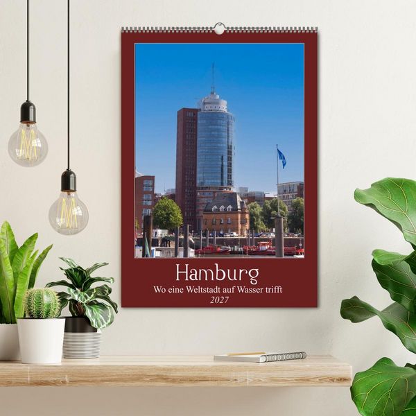 Produktbild: Hamburg &ndash; Wo eine Weltstadt auf Wasser trifft (Wandkalender 2027 DIN A2 hoch), CALVENDO Monatskalender