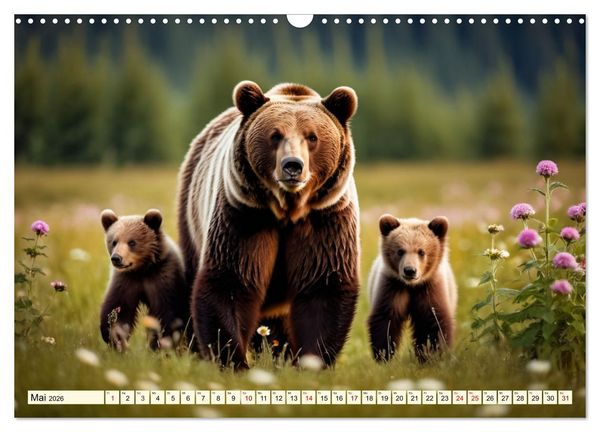 Produktbild: Gro&szlig;e und kleine B&auml;ren (Wandkalender 2026 DIN A3 quer), CALVENDO Monatskalender