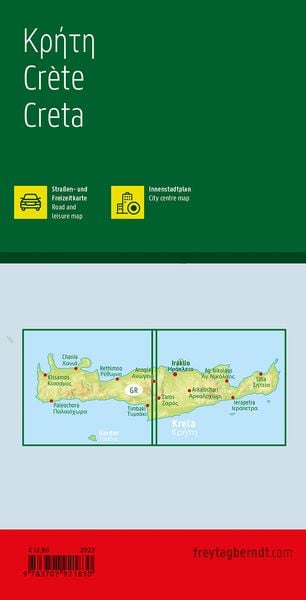 Kreta, Straßen- und Freizeitkarte 1:150.000, freytag & berndt