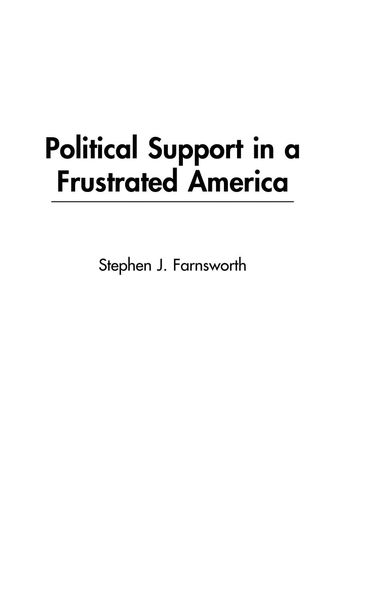 Produktbild: Political Support in a Frustrated America