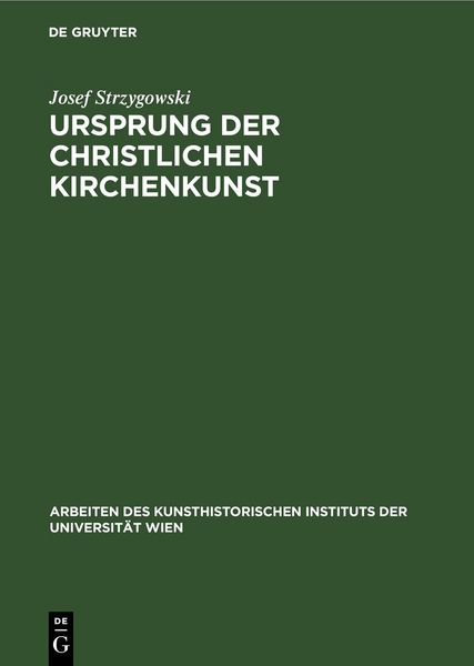 Produktbild: Ursprung der christlichen Kirchenkunst